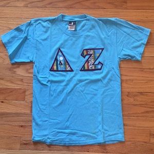 Delta Zeta Sorority Stitched Letter Shirt